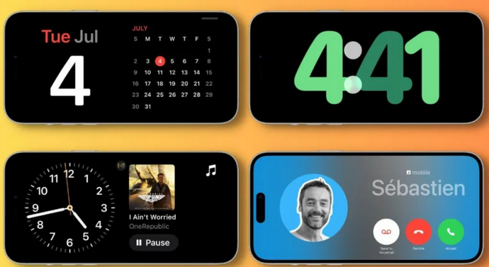 呼玛苹果手机维修分享iOS17横屏充电待机显示有什么好处 